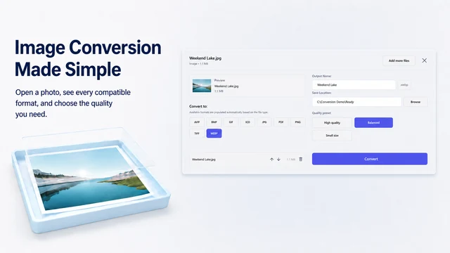 Image conversion settings in Just Converter