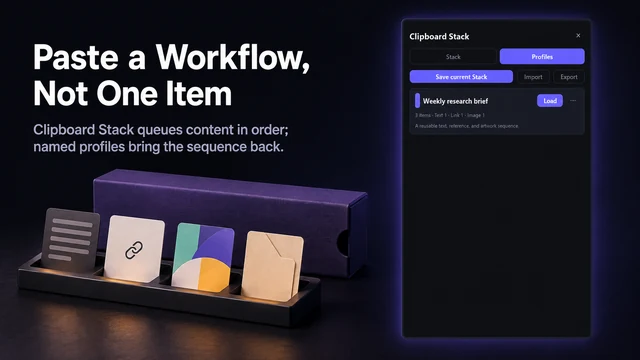Clipboard Stack profiles in Osenpa Clipboard Manager