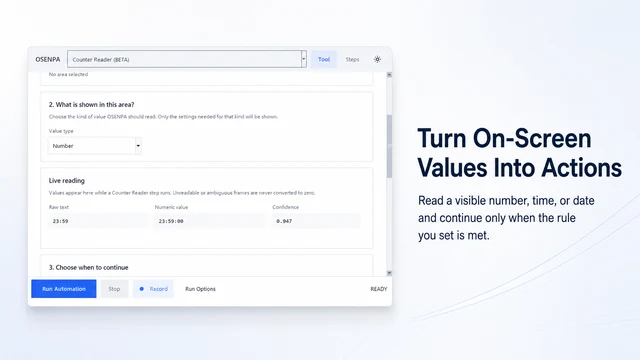 Counter Reader settings in Osenpa Auto Clicker
