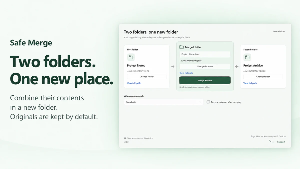 Safe Merge main workflow